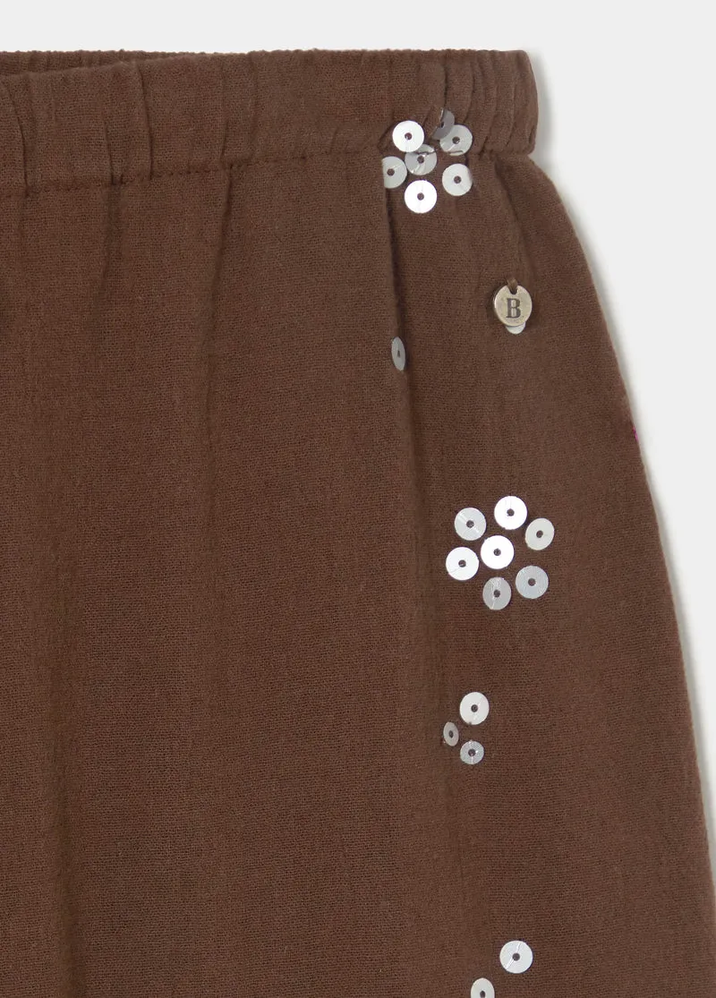 Flowy pants with side sequin detail