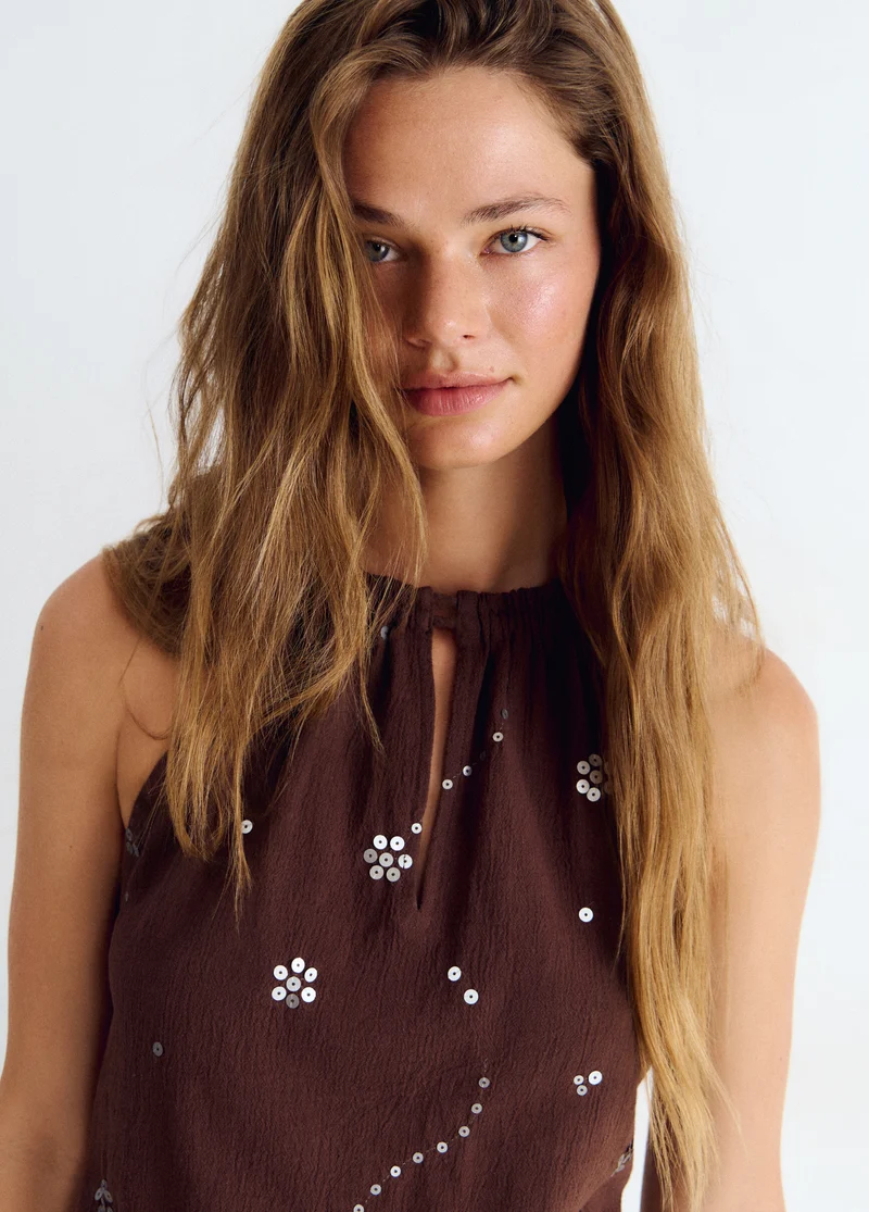 Sequin halter dress