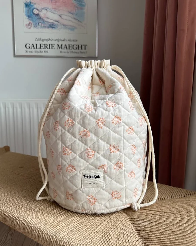 Get your knit together bag grand - Apricot flower