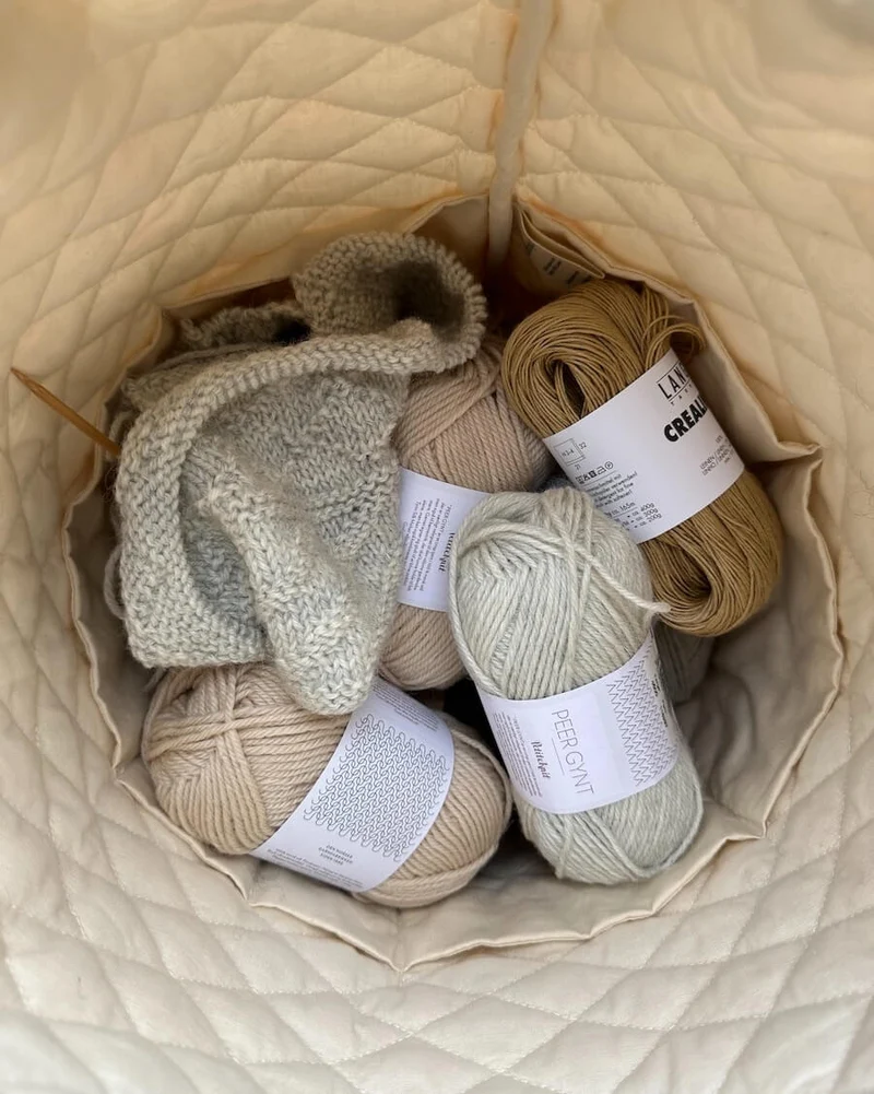 Get your knit together bag grand - Apricot flower