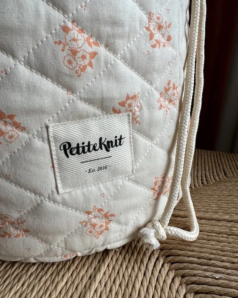 Get your knit together bag grand - Apricot flower