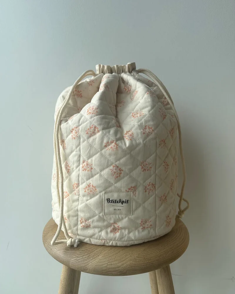 Get your knit together bag grand - Apricot flower