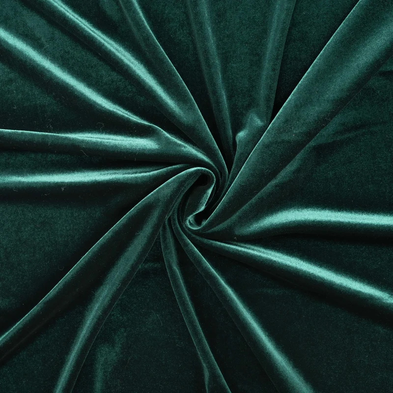 Stretch Samt Dunkelgrün