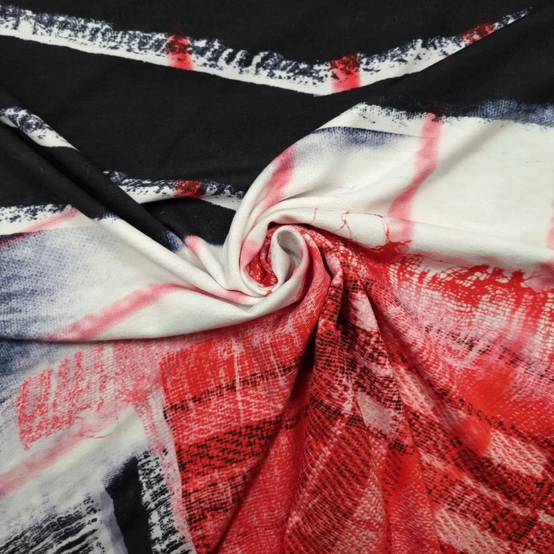 Viskosejersey mit abstraktem Muster