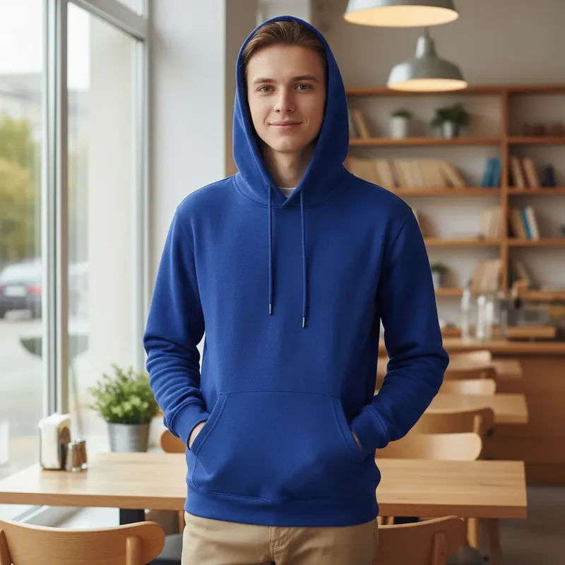 Wintersweat angeraut Royalblau