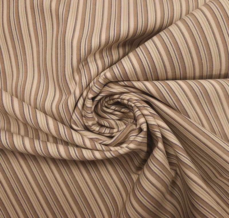 Baumwollstoff gestreift beige