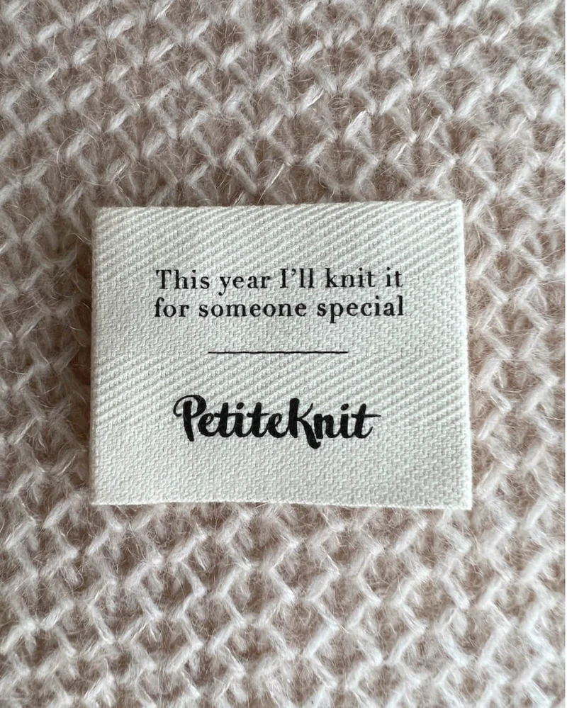 Label "This year I'll knit it for someone special" Baumwolle, PetiteKnit