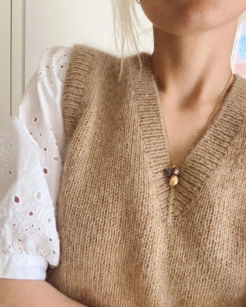 Strickset Stockholm Pullunder V-Neck, PetiteKnit