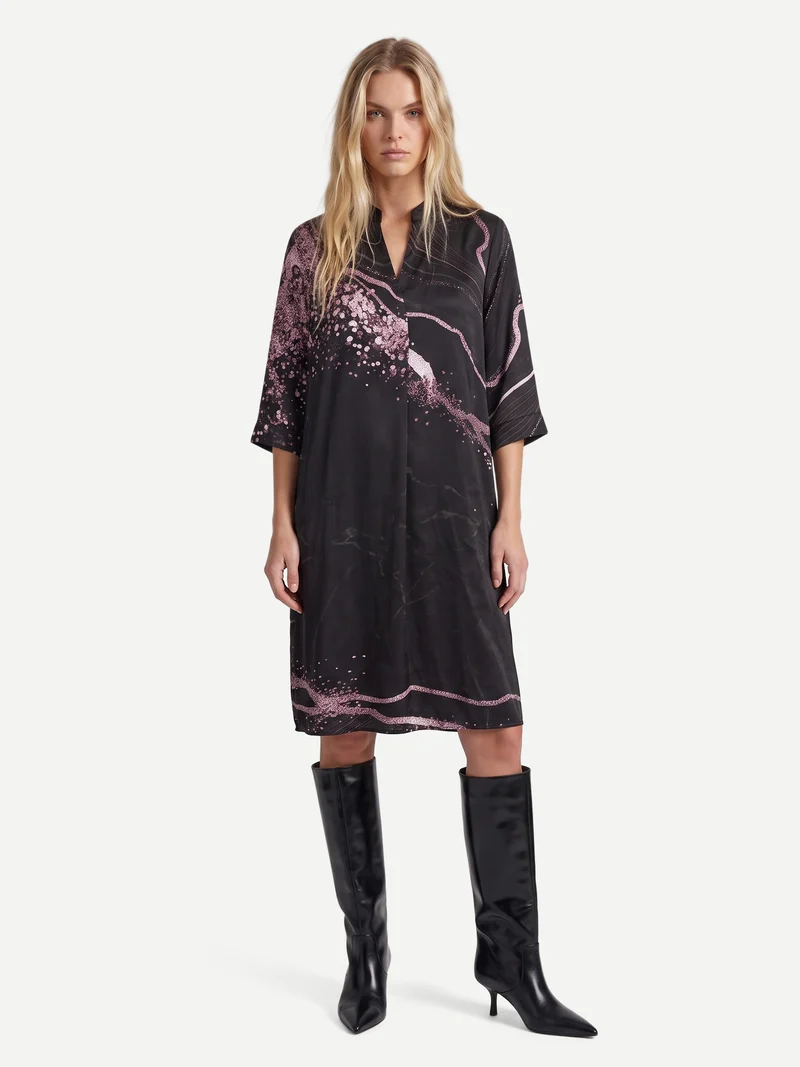 Cilje Tunika-Kleid - Schwarz mix