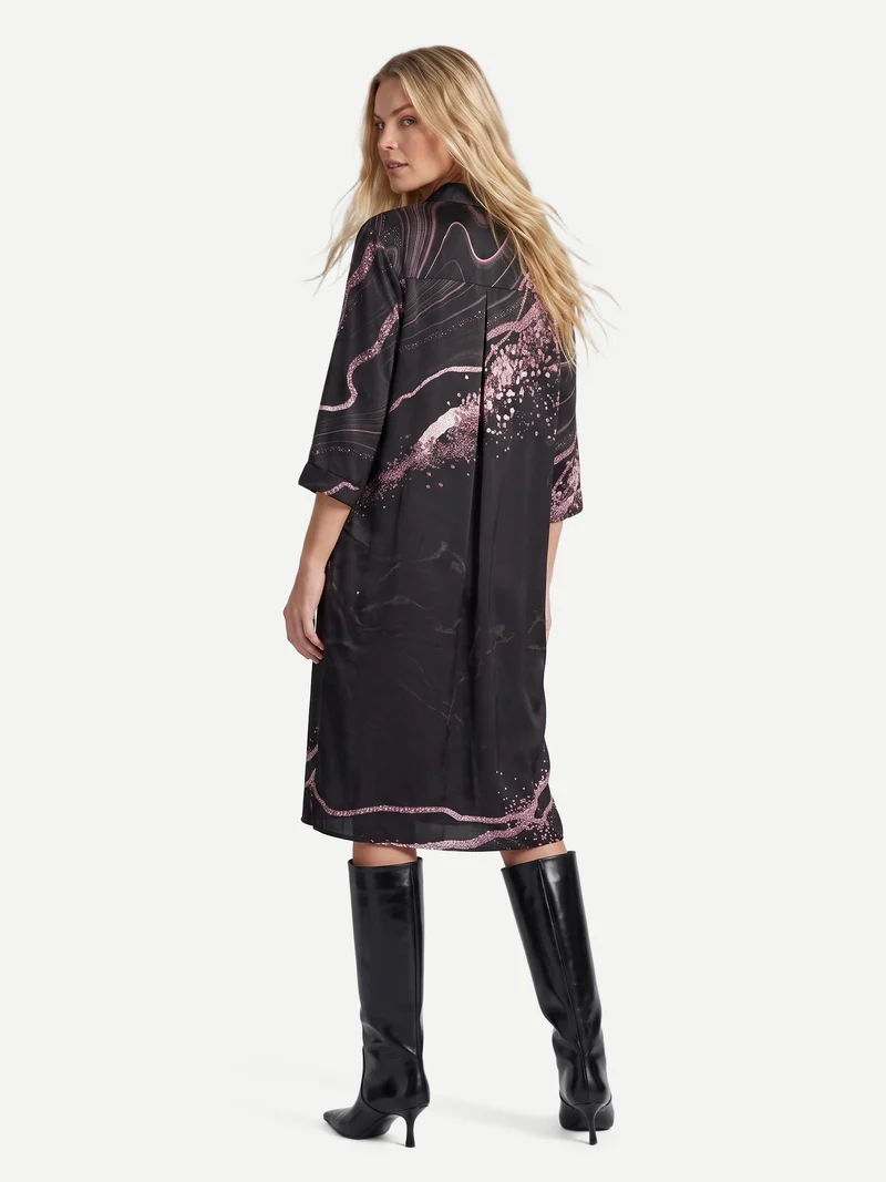 Cilje Tunika-Kleid - Schwarz mix