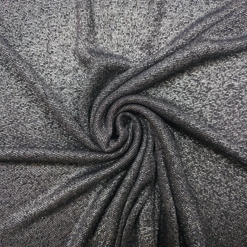 Glitzerstoff Dunkelblau