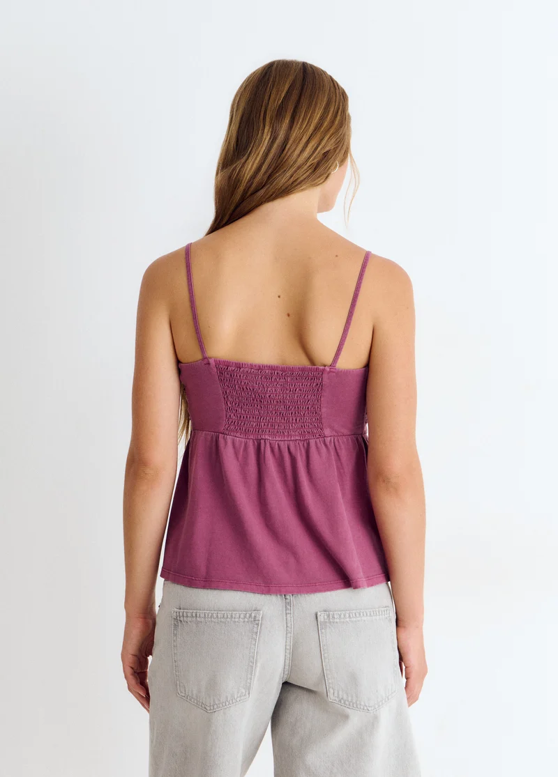 Ruched strap top
