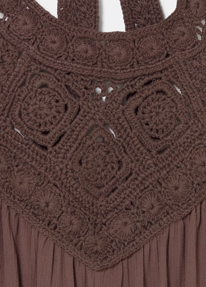 Crochet halter-neck playsuit