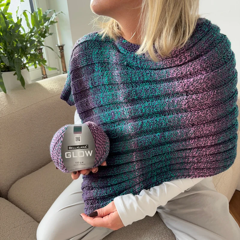 Strick-Set GLOW Poncho (inkl. Anleitung)