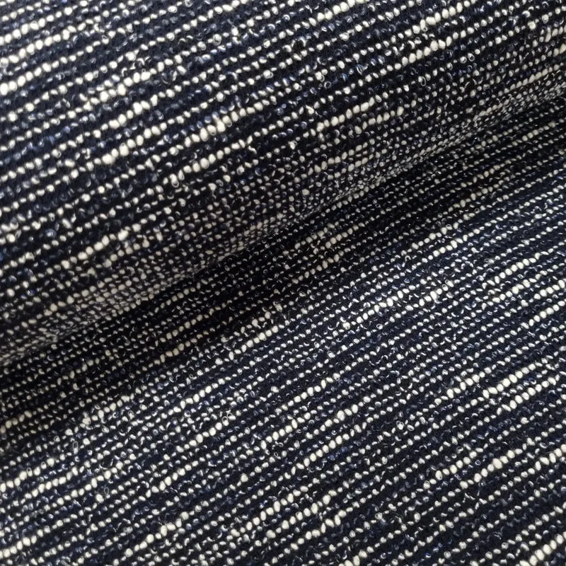 Bouclé dunkelblau mit glitzer