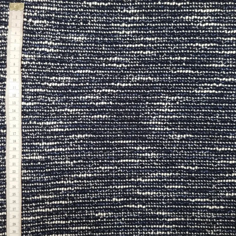 Bouclé dunkelblau mit glitzer