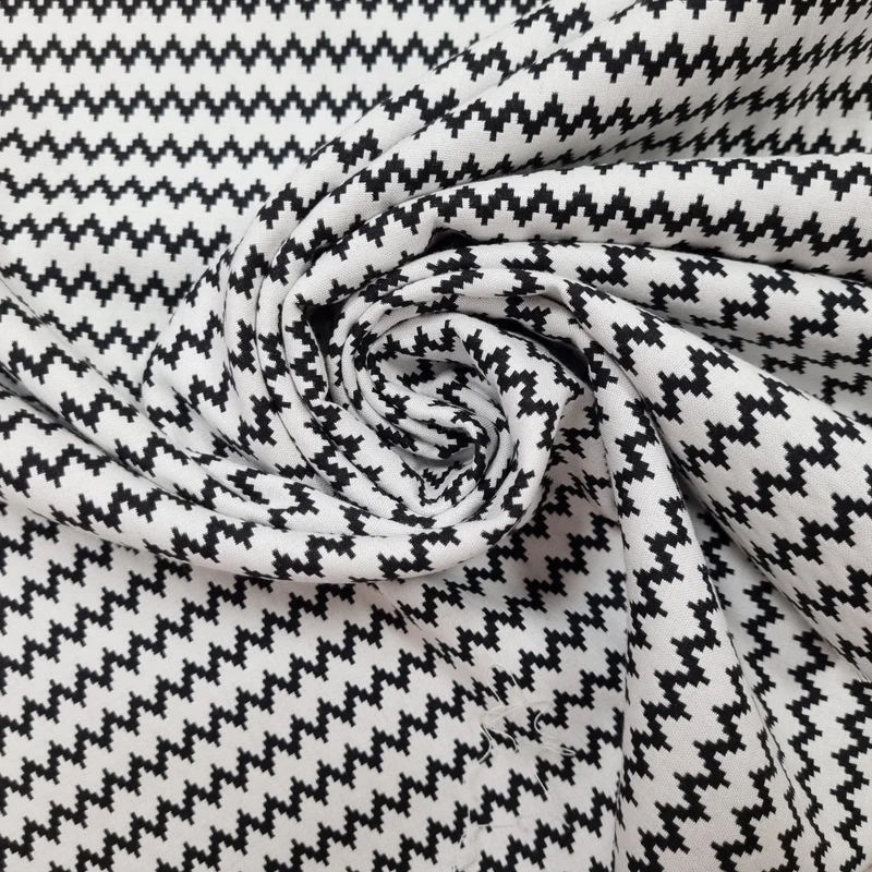 Jacquard Stoff Zick-Zack Muster doppelseitig