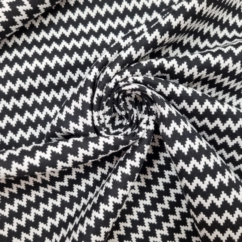 Jacquard Stoff Zick-Zack Muster doppelseitig