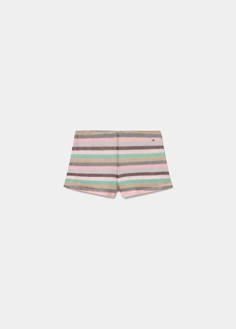 Woven striped shorts