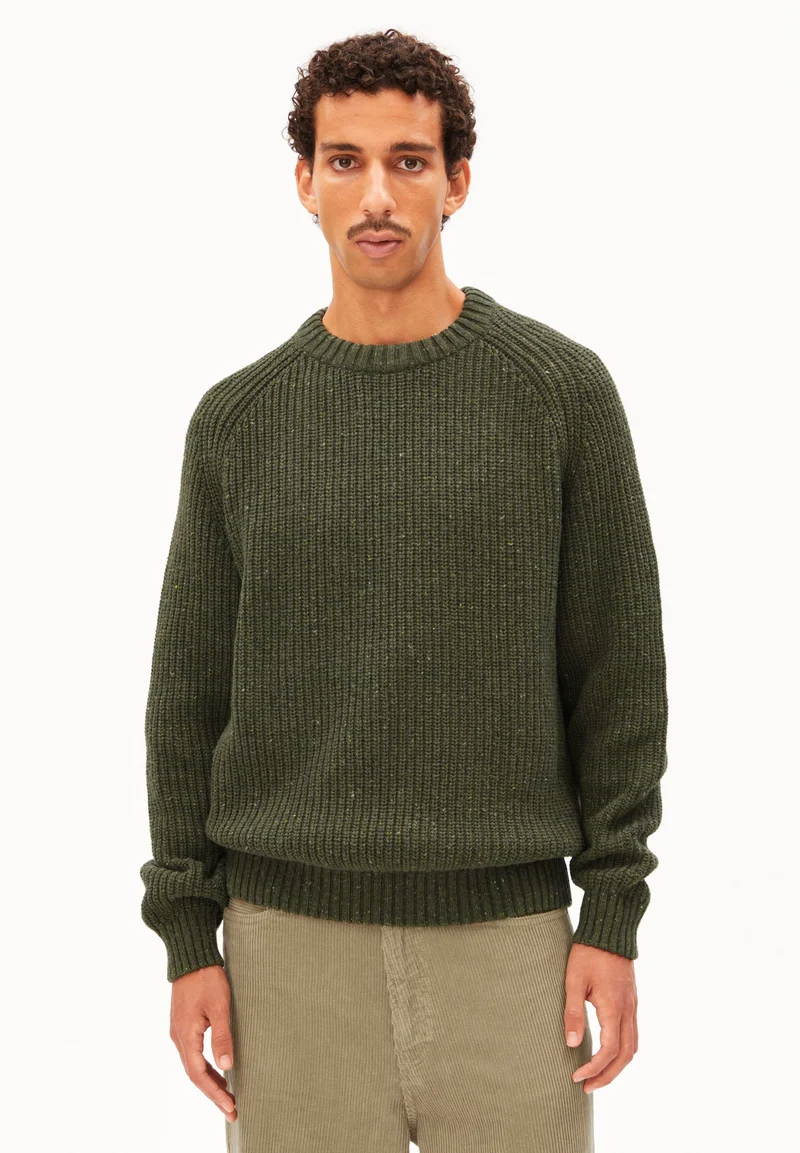 KIAANO TWEED-STRICKPULLOVER | dark earth tweed
