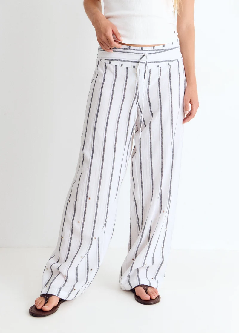 Striped long pants