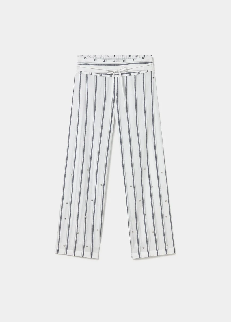 Striped long pants