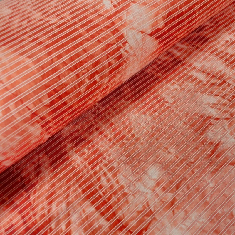 Baumwolljersey mit streifen und Batik Muster