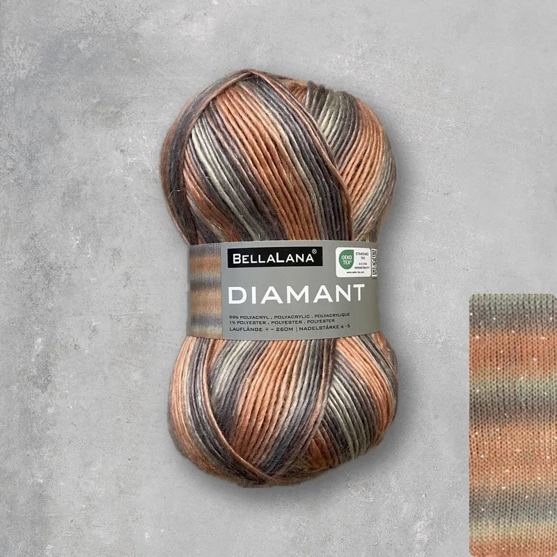 Strick-Set Anfänger DIAMANT Glitzer-Schal (inkl. Strickanleitung)