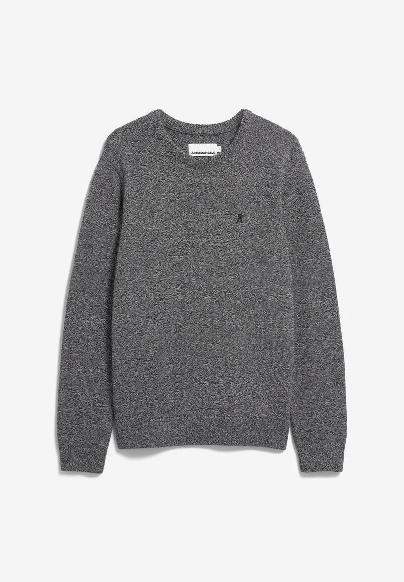 ALVAARIO STRICKPULLOVER | black-oatmilk