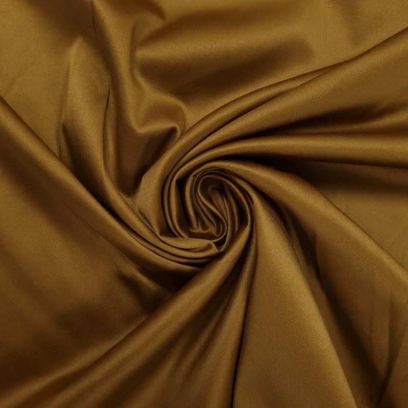 Baumwoll Stretch Satin goldbraun