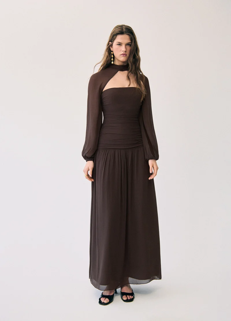 Long ruched dress