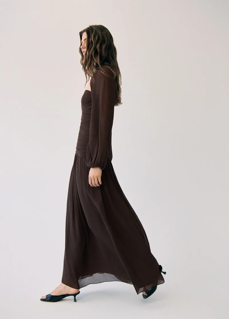 Long ruched dress