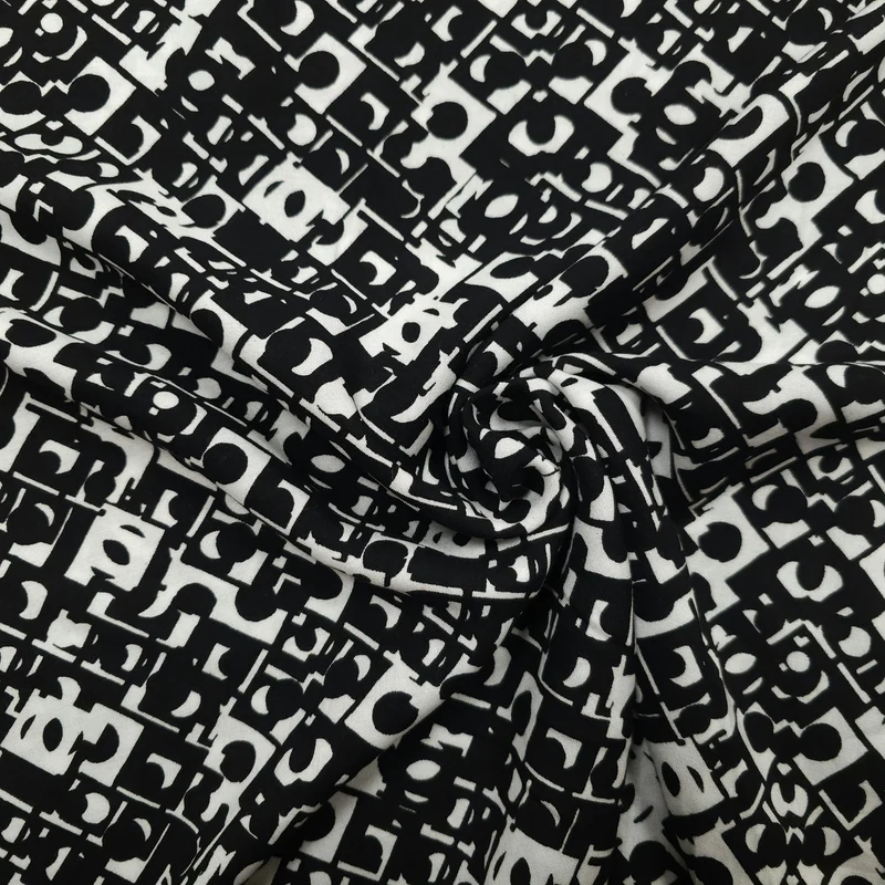 Viskosestoff mit geometrische Muster