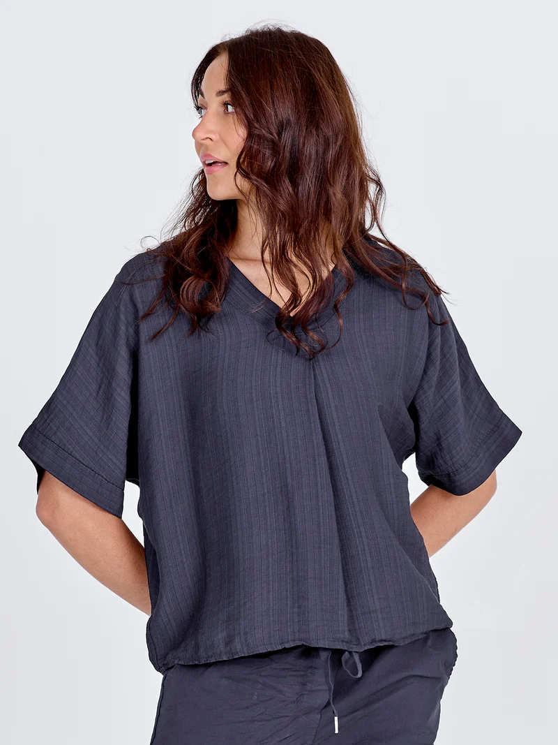 CINDA Bluse - Navy