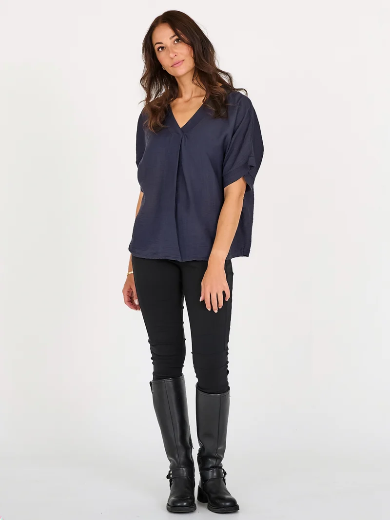 CINDA Bluse - Navy