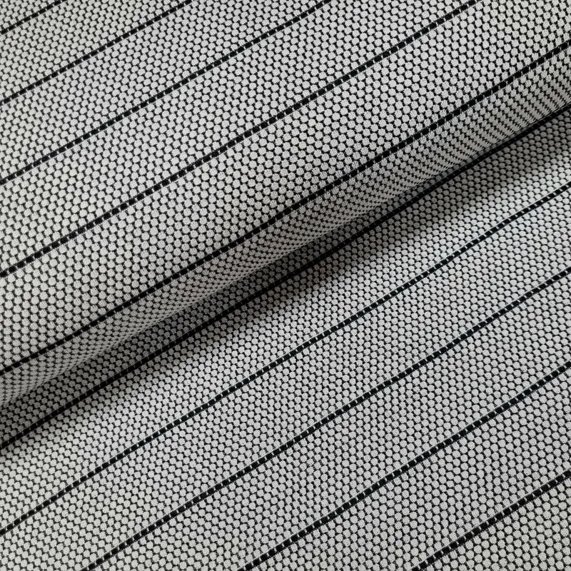 Jacquardjersey grau mit Waben und Streifen
