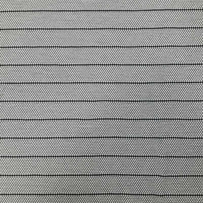 Jacquardjersey grau mit Waben und Streifen