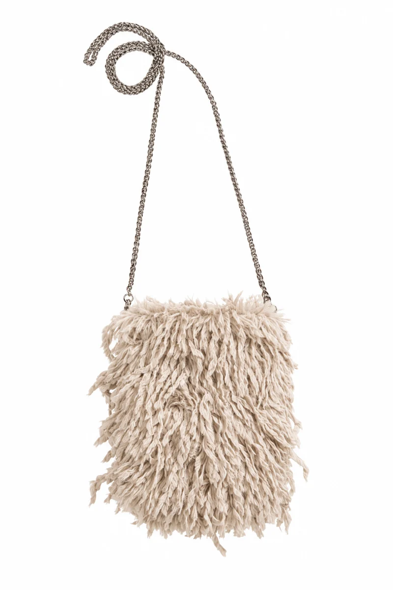 Smartphone-Bag in Boho-Felloptik Kiesel