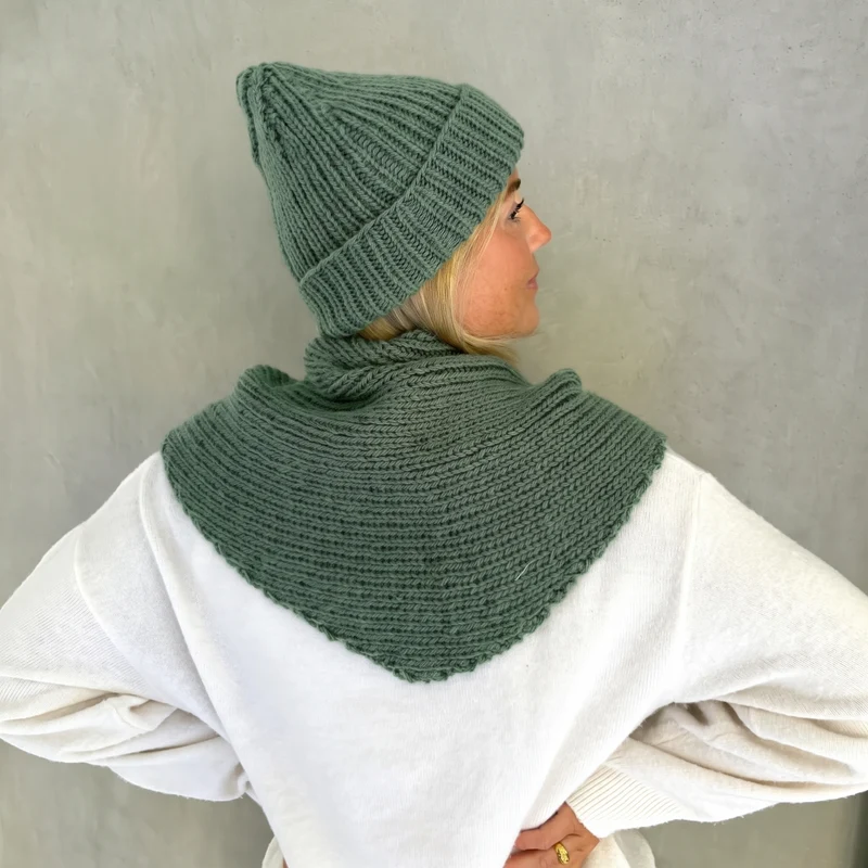 Strick-Set Anfänger MIRELLA Dreiecksschal + Mütze (inkl. Strickanleitung)