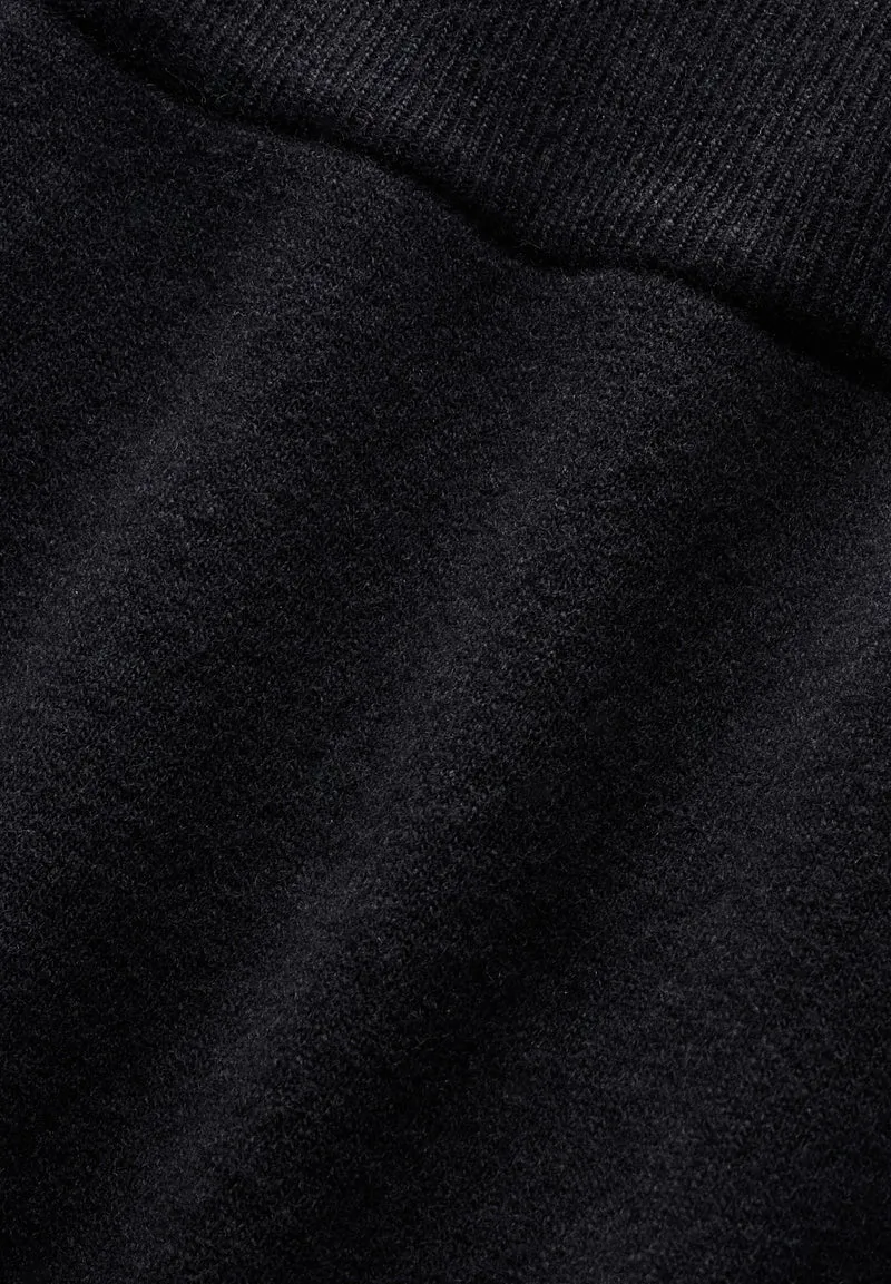 BAUMWOLL-WOLL MINI-STRICKROCK | black