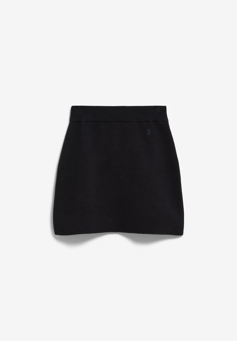 BAUMWOLL-WOLL MINI-STRICKROCK | black