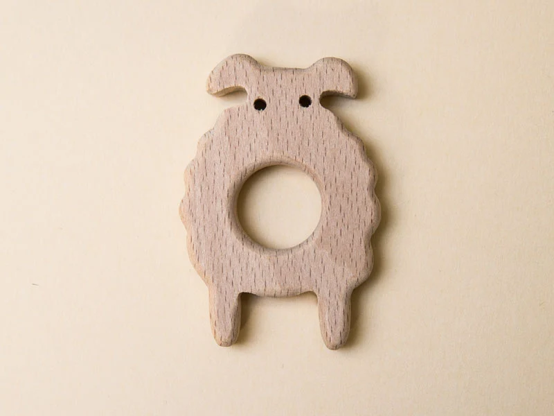 Greifring aus Holz - Tiermotiv