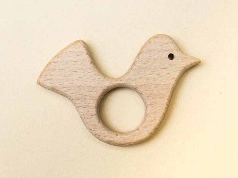 Greifring aus Holz - Tiermotiv
