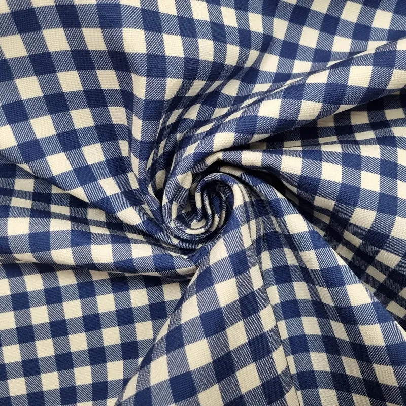 Dekostoff Vichykaro blau 320 cm breit