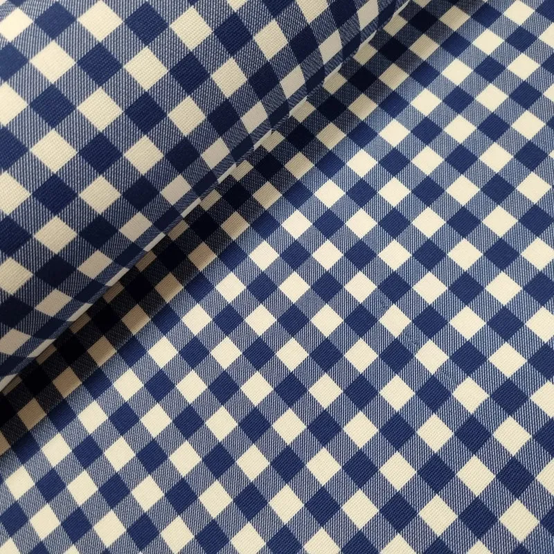 Dekostoff Vichykaro blau 320 cm breit