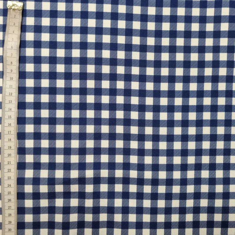 Dekostoff Vichykaro blau 320 cm breit