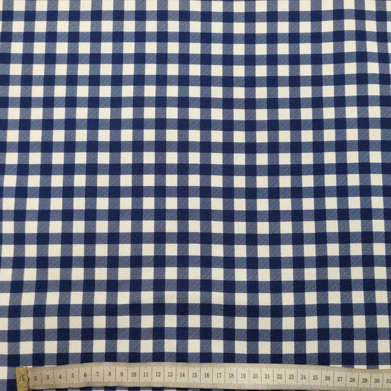 Dekostoff Vichykaro blau 320 cm breit