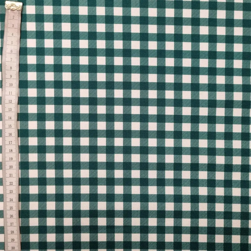 Dekostoff Vichykaro grün 320 cm breit
