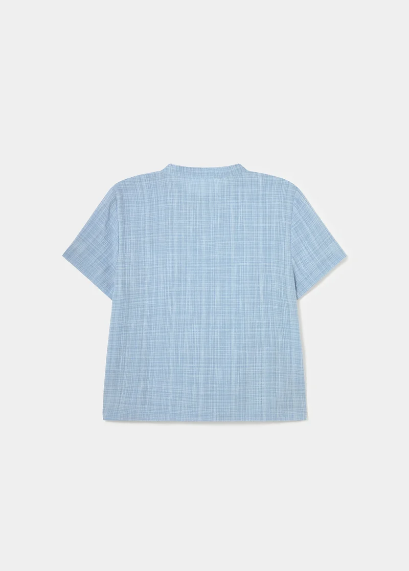 Checked blouse with Japanese detail