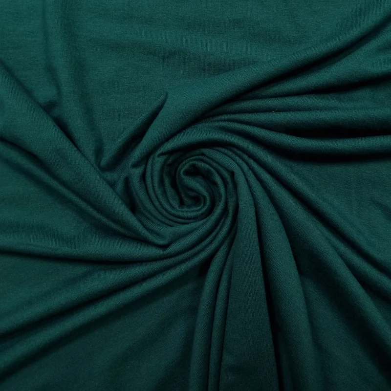 Viskosejersey uni dunkel petrol